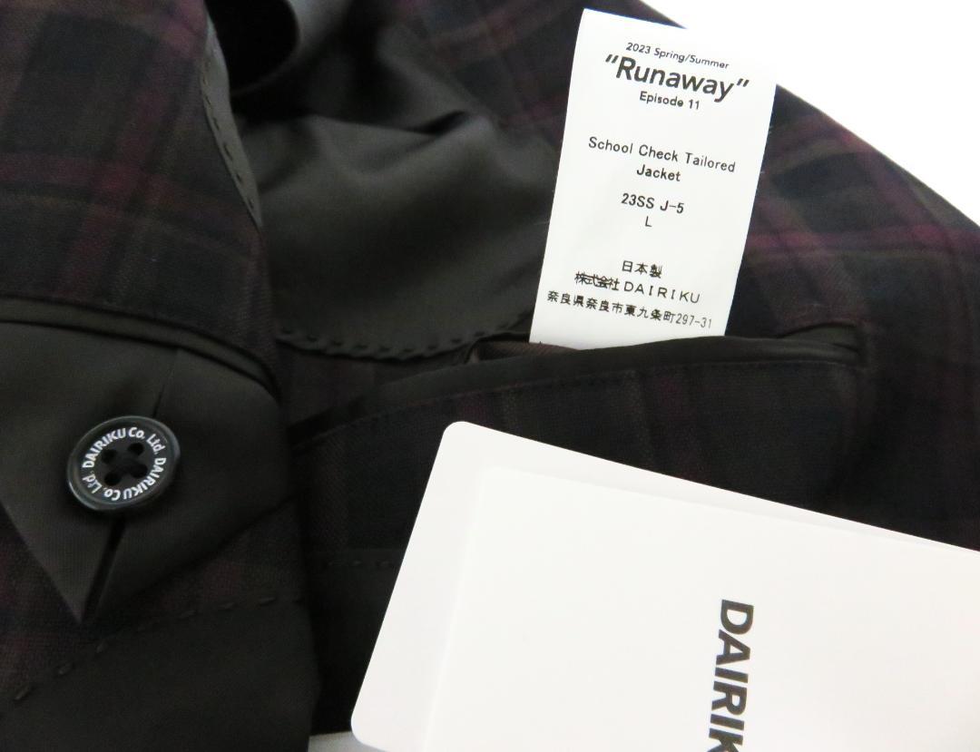 ジャケット・アウター DAIRIKU School Check Tailored Jacket L