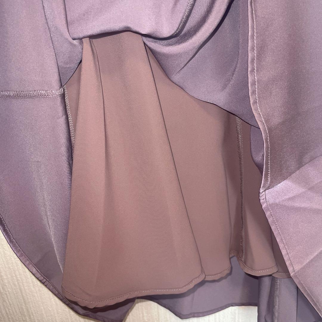 極美品✨Leja ドレス 結婚式　ワンピース フレア パープル レディース