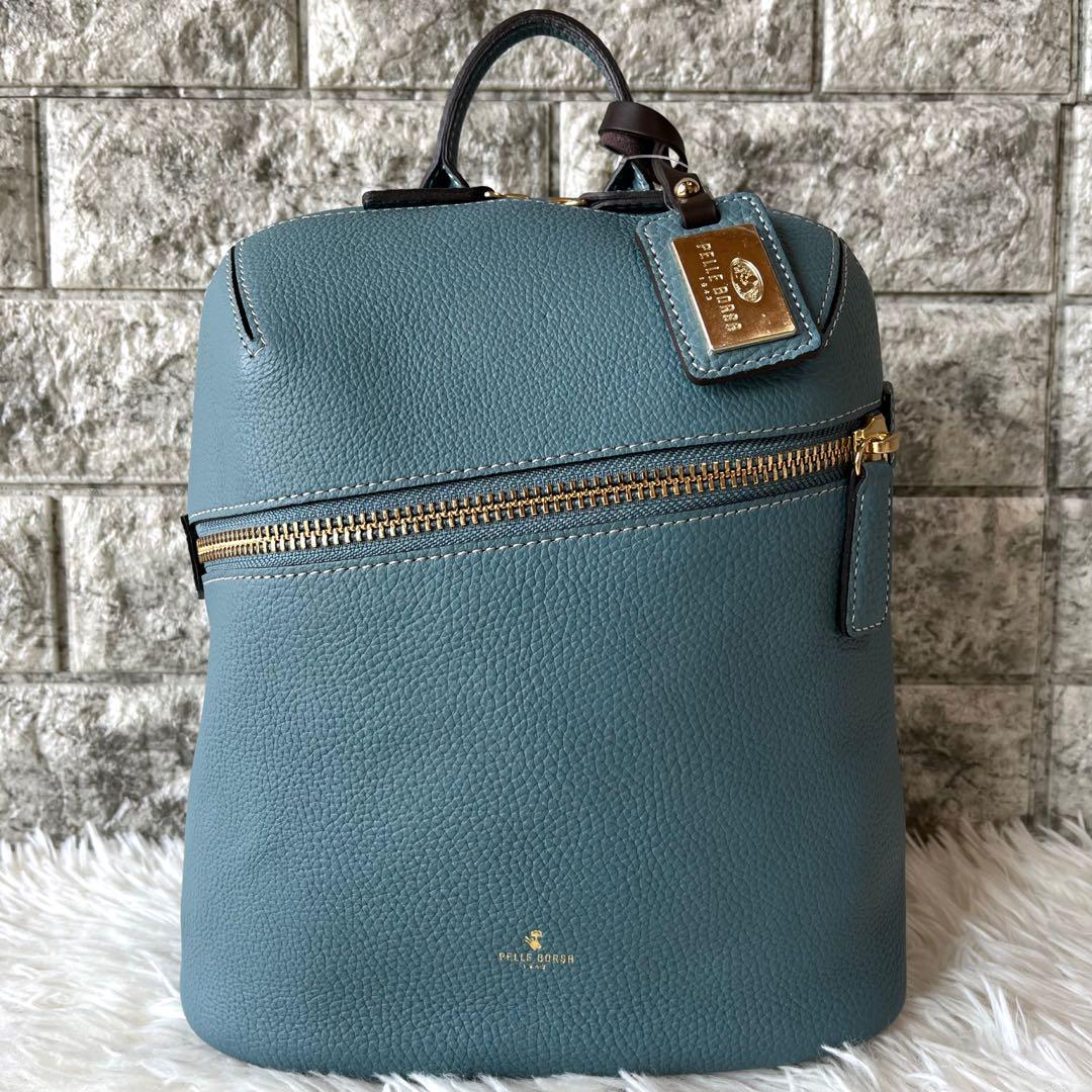 大人女性の 新品未使用】ペレボルサ バックパック リュック シュリンクレザー バッグ