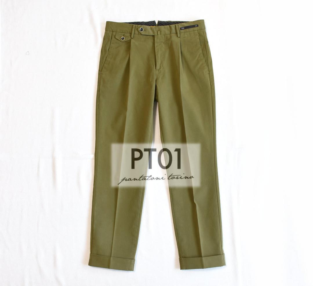 PT01 “GENTLEMANFIT” ワンプリーツ・コットンスラックス44