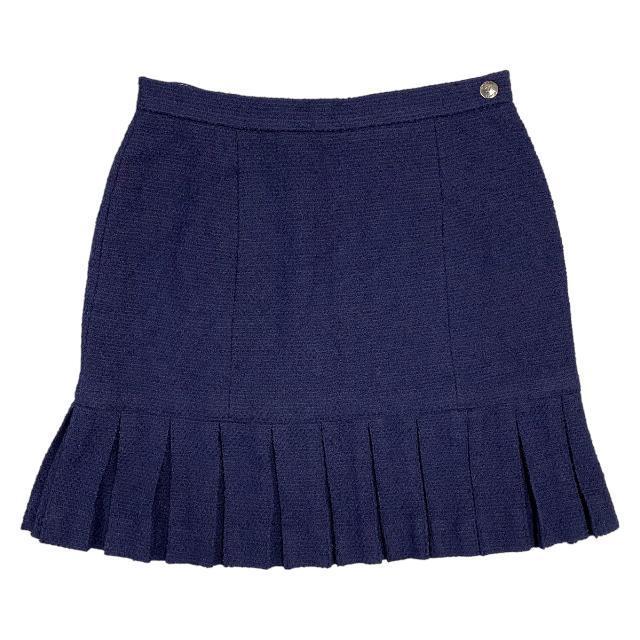 シャネル ボトムス スカート アパレル ココマーク ロゴボタン ツイード