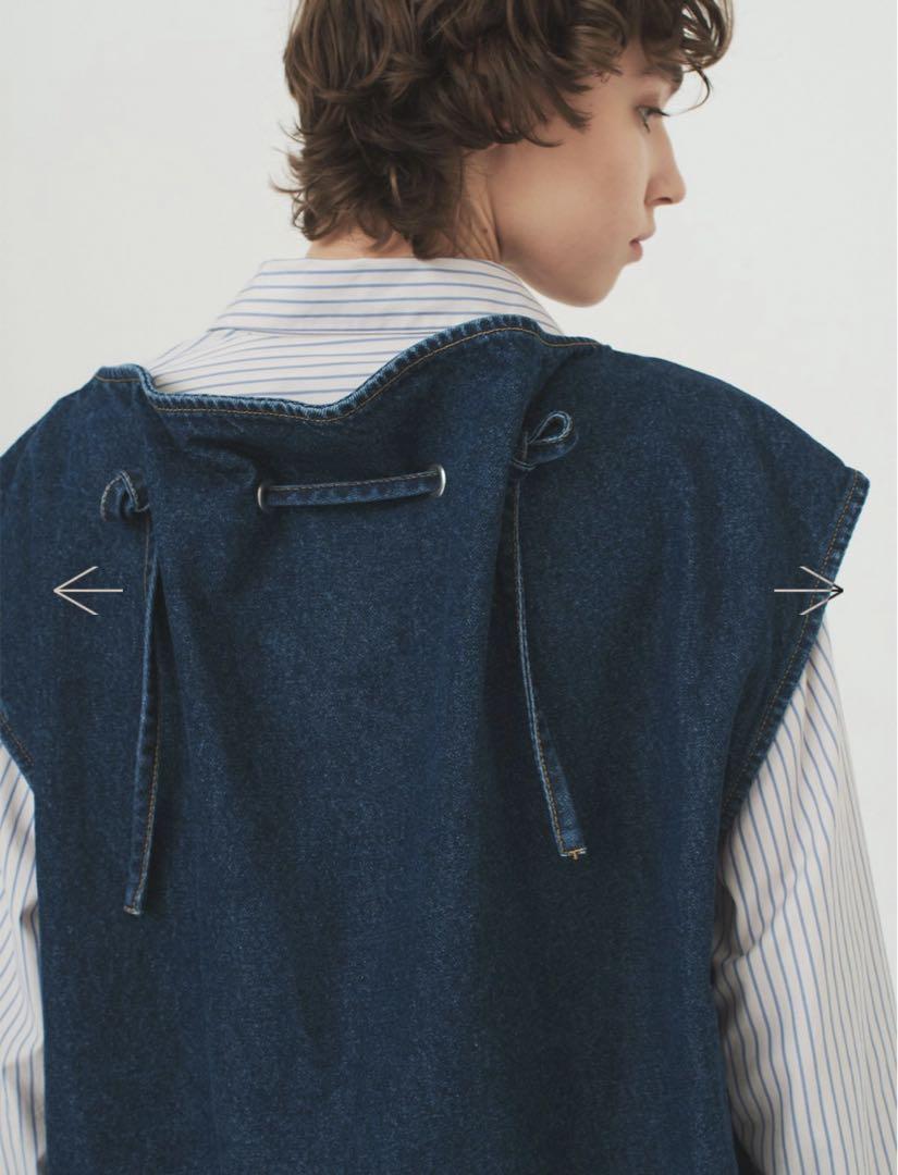 sudok スドーク　リボンデニムベスト セール】ribbon denim vest（デニムジャケット）｜soduk