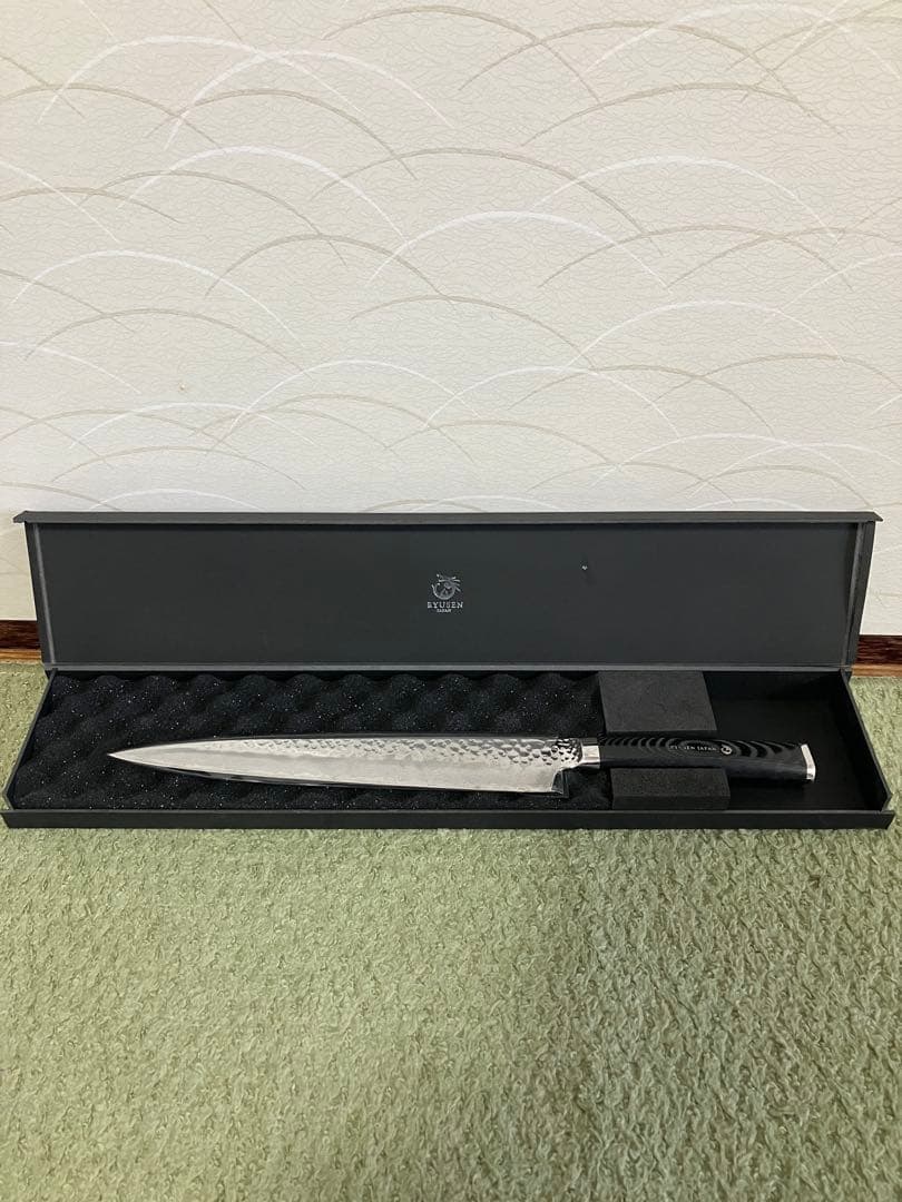龍泉刃物 RYUSEN TG-509 丹巌龍 ダマスカス包丁目立った傷や汚れなし