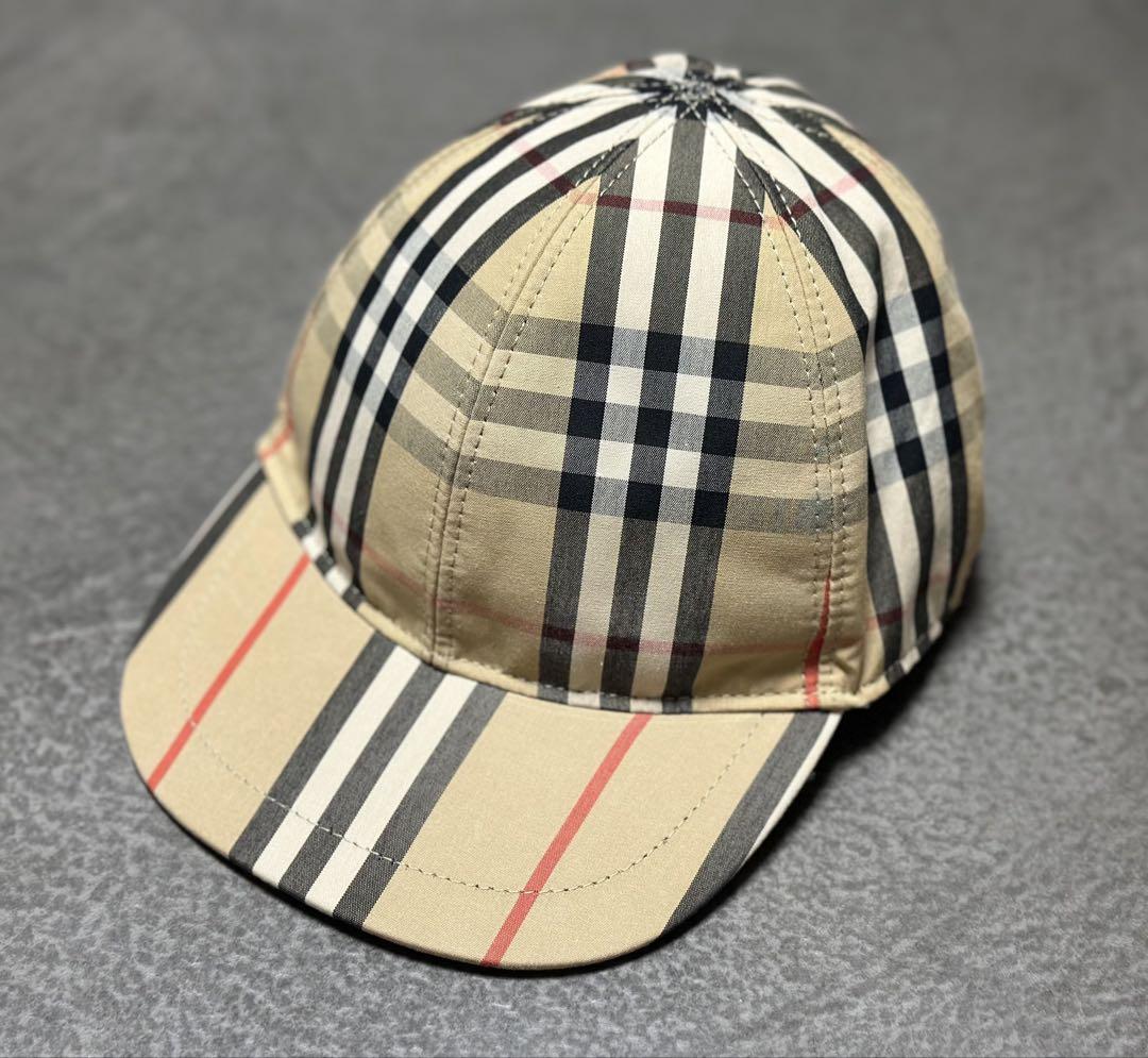 【美品】BURBERRY バーバリー ノバチェック ウール＆レザーキャップ M 正規 BURBERRY バーバリー ノバチェック キャップ - メルカリ