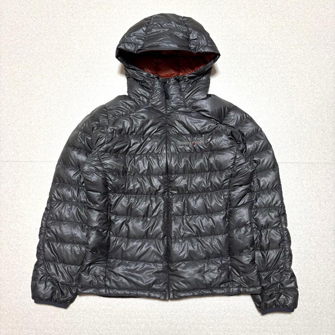 Y2K TECH モンベル　U.Lダウンガイドパーカ　ドローコード　グレー　灰色