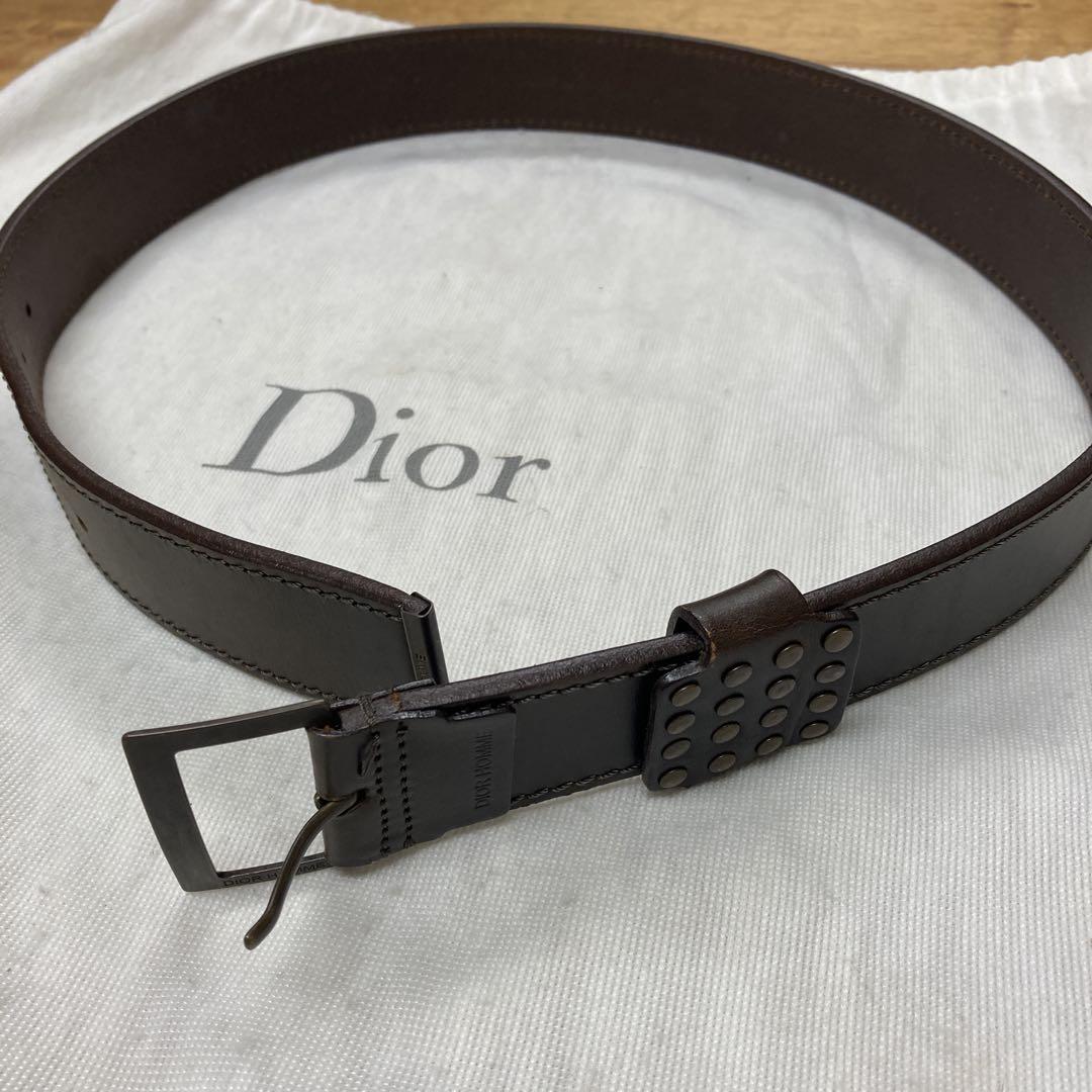 レア【エディ期】DIOR HOMME ベルト Brown - メルカリ