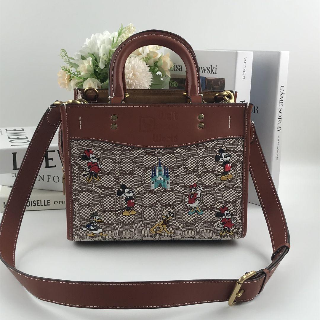 新品 COACH ショルダー ローグ25 ディズニー ミッキー フレンズ