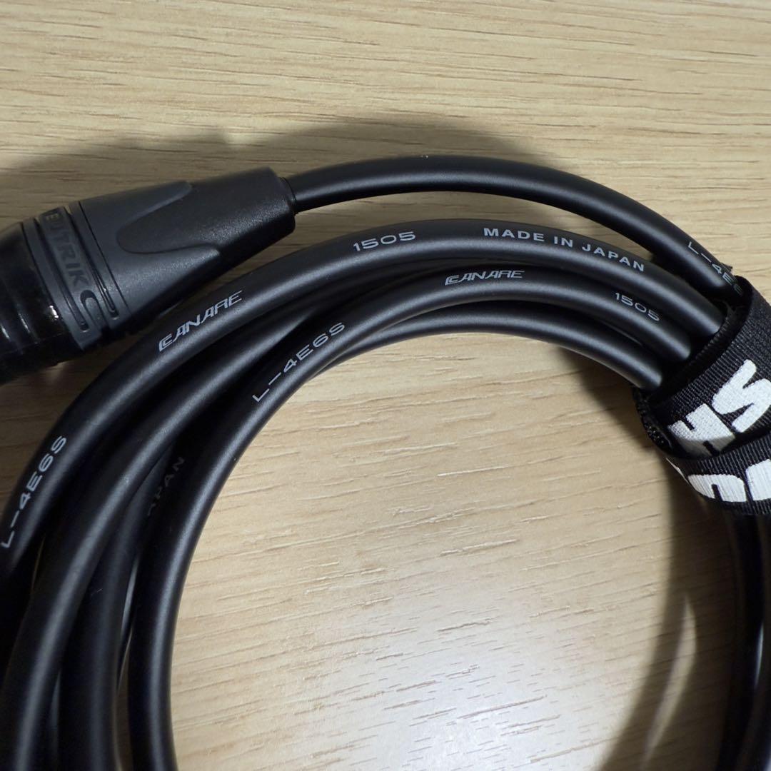 SHURE SM58 ダイナミックマイク ＋ CANARE製ケーブル（3m）