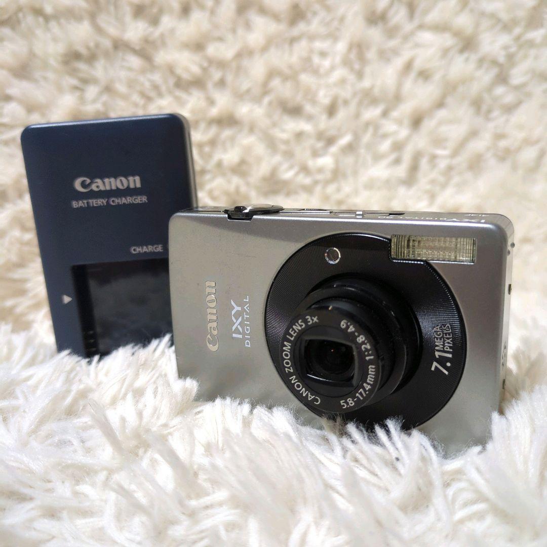 美品！Canon　IXY DIGITAL 90　シルバー×黒 完動品　充電器付属