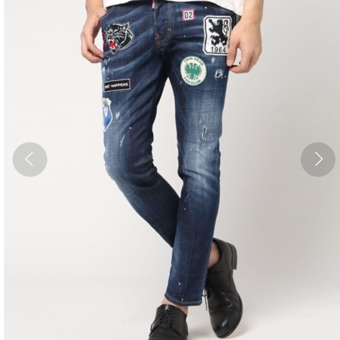 DSQUARED2 ディースクエアード　ストレッチ　マルチワッペン　50
