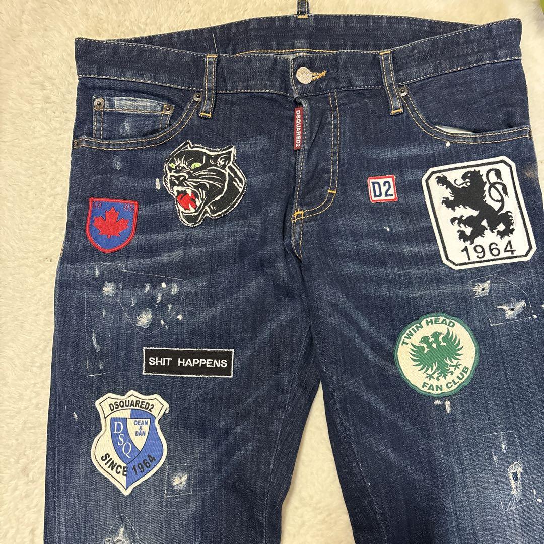 DSQUARED2 ディースクエアード　ストレッチ　マルチワッペン　50