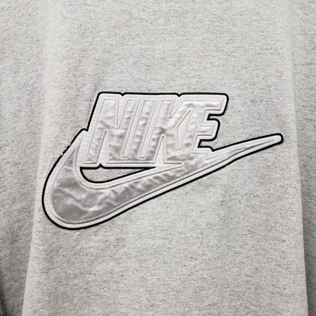 好評大人気 古着 ナイキ NIKE 刺繍 ビッグロゴ ロング Tシャツ グレー XL x0b7J-m40003010864 新作超歓迎