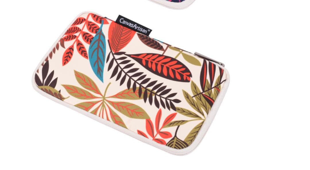 ポーチ スマホ 電子機器 花がら フラワーデザイン 収納 イエロー 総柄