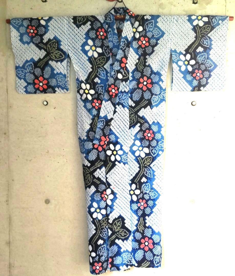 有松絞り 浴衣 身丈背中心：147.7cm NO714