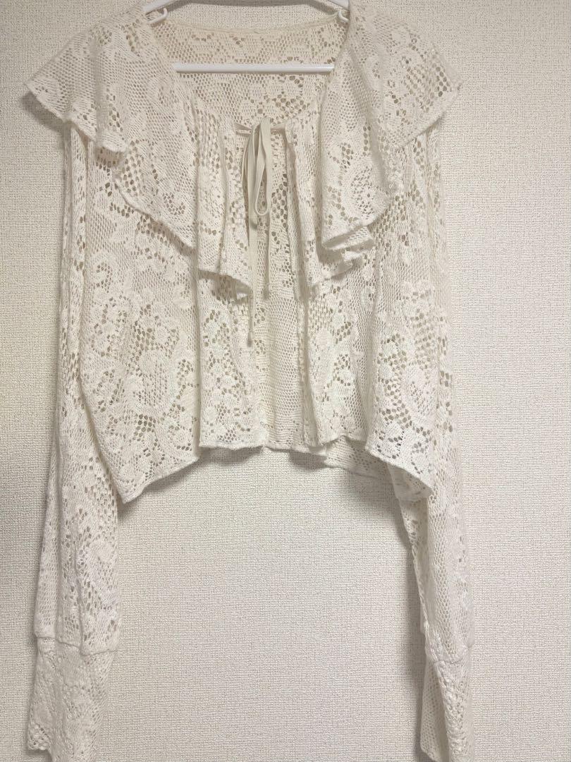 Lace ruffle cardigan – POPPY