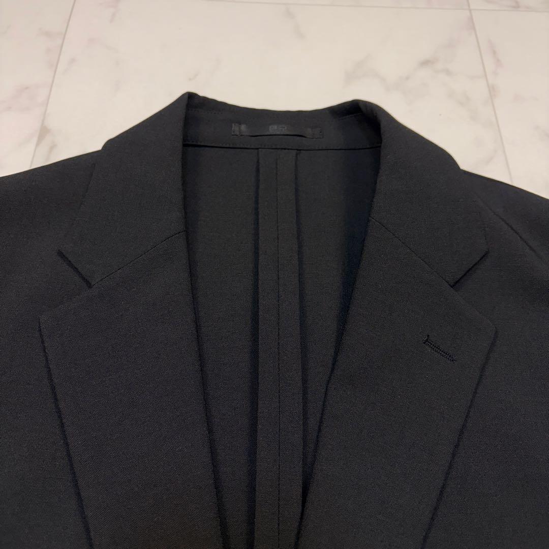 UNIQLO 感動スーツ　セットアップ　黒　 ウールライク XL パンツスーツ1