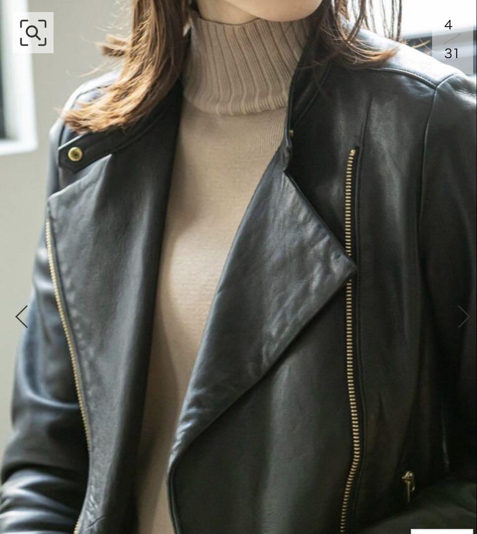 【美品】22AW NOBLE ソフトラムレザーライダースブルゾン 38 Noble - 美品 タグ付き新品未使用 noble ソフトラムレザー