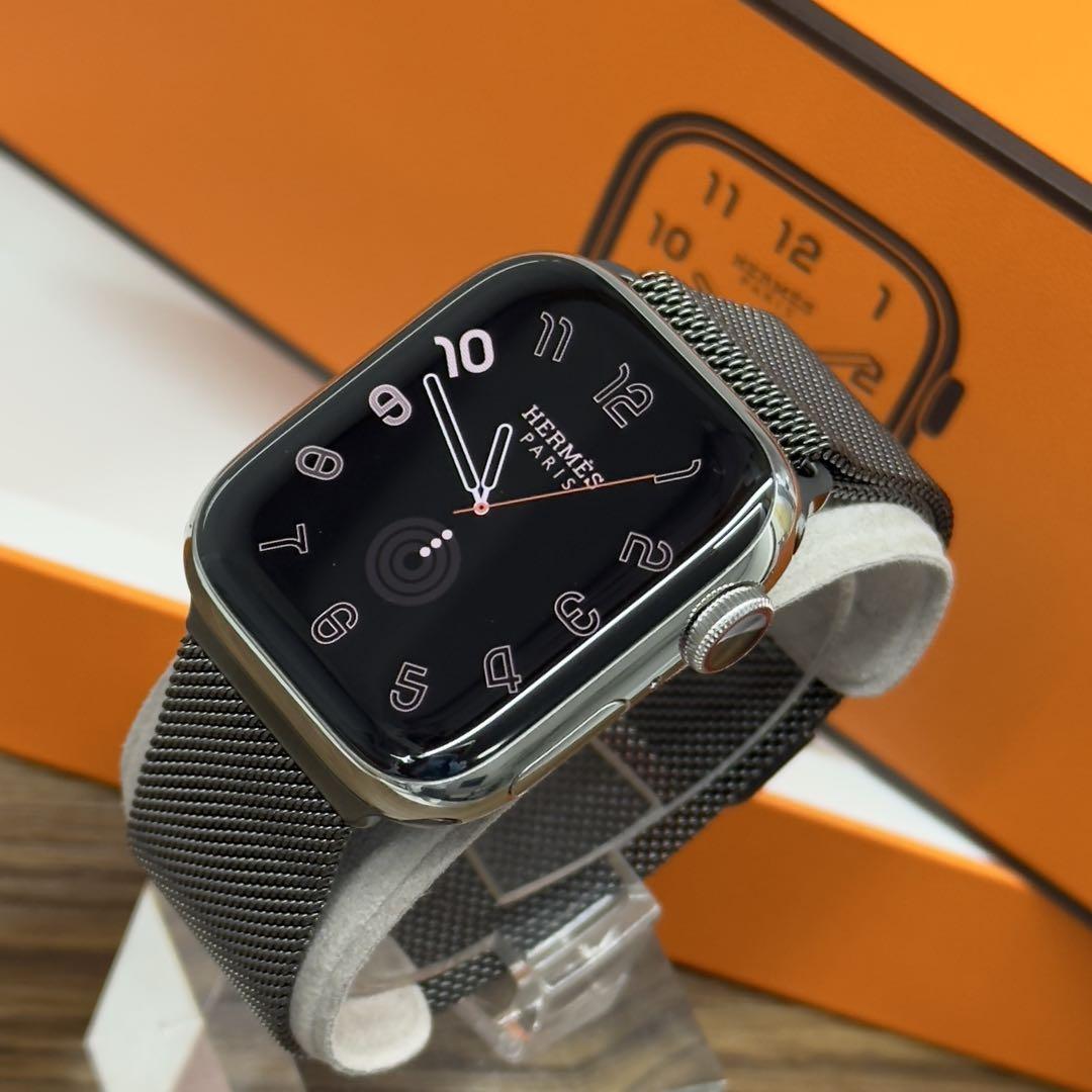 2715 極美品　Apple Watch エルメス　シリーズ7 シルバー