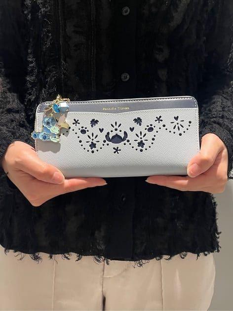 ラス１サマンサタバサ☆ディズニー リロ＆スティッチ長財布　牛革　チャーム別売