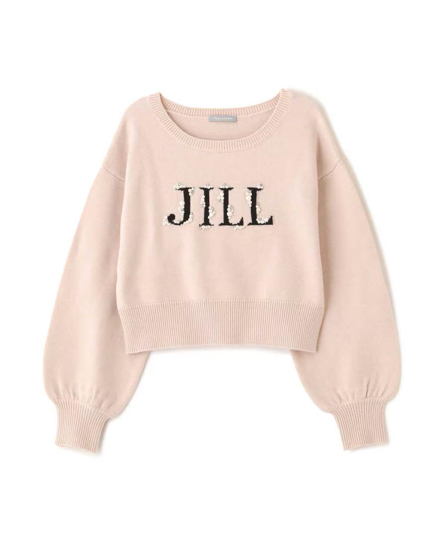 JILLbyJILL STUART ロゴジャガードビジューニット エクリュ