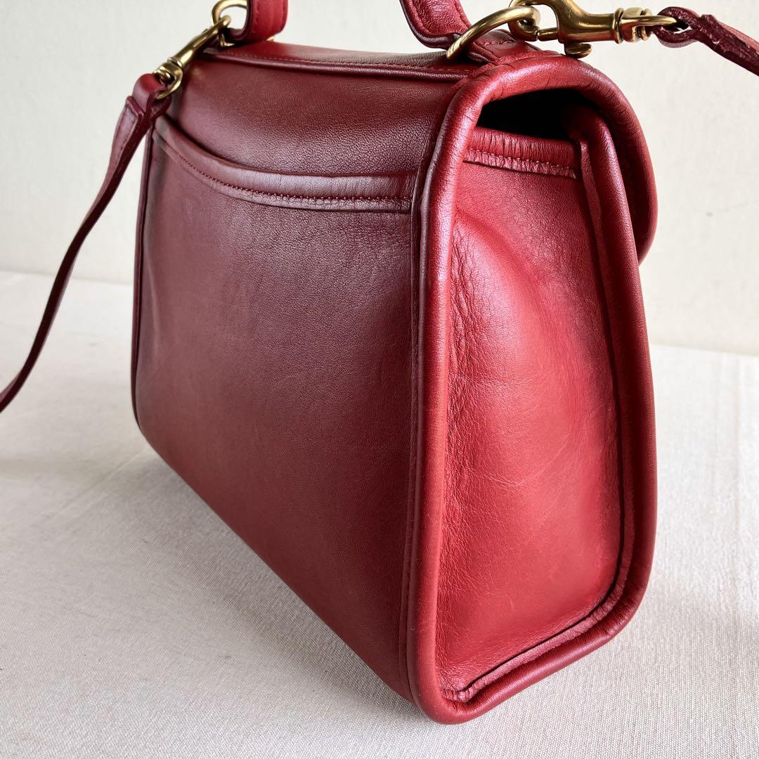 Vintage Coach Regina Bag Red Leather - メルカリ