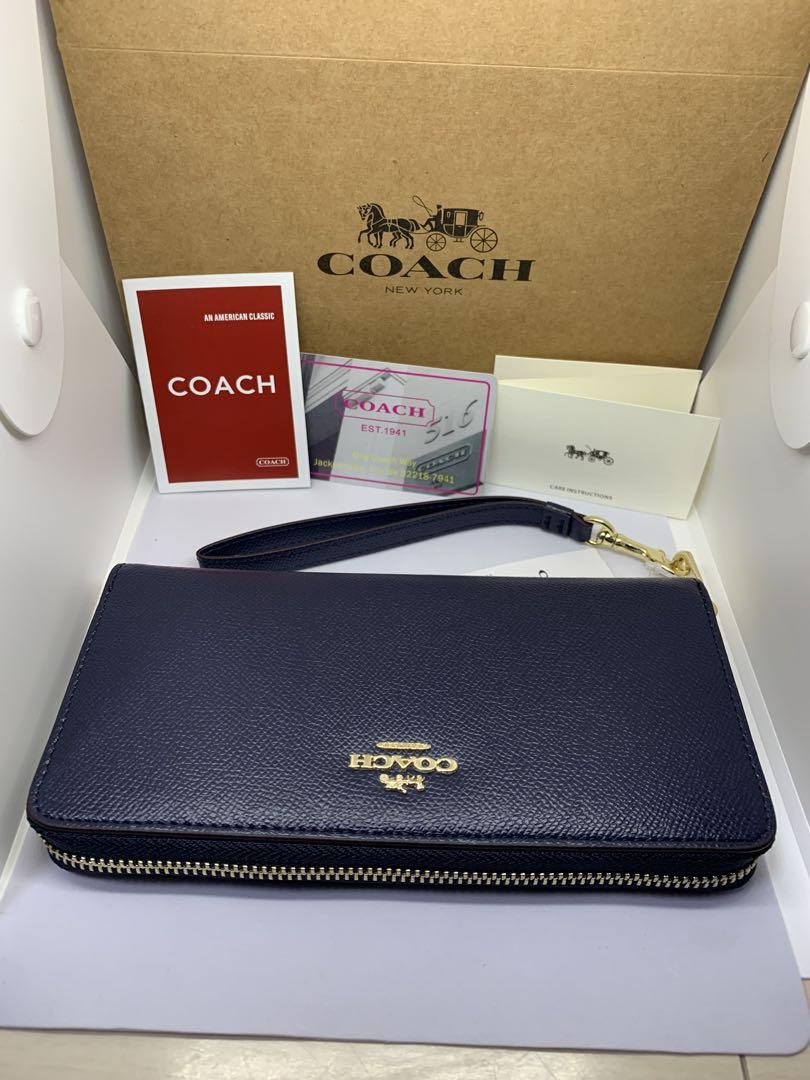 COACH　コーチ　C3441　長財布　ストラップ　ミッドナイト　IMMID