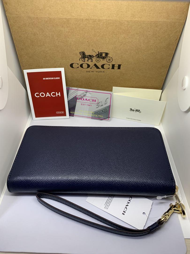 COACH　コーチ　C3441　長財布　ストラップ　ミッドナイト　IMMID