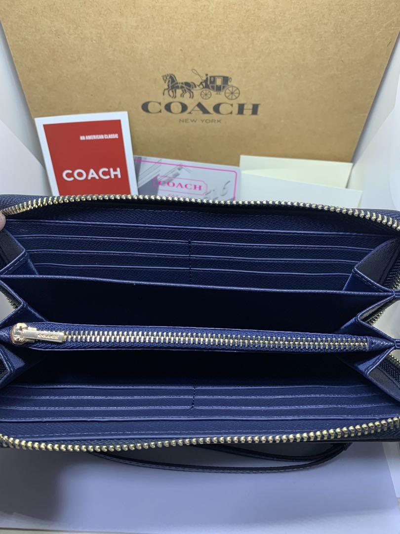 COACH　コーチ　C3441　長財布　ストラップ　ミッドナイト　IMMID