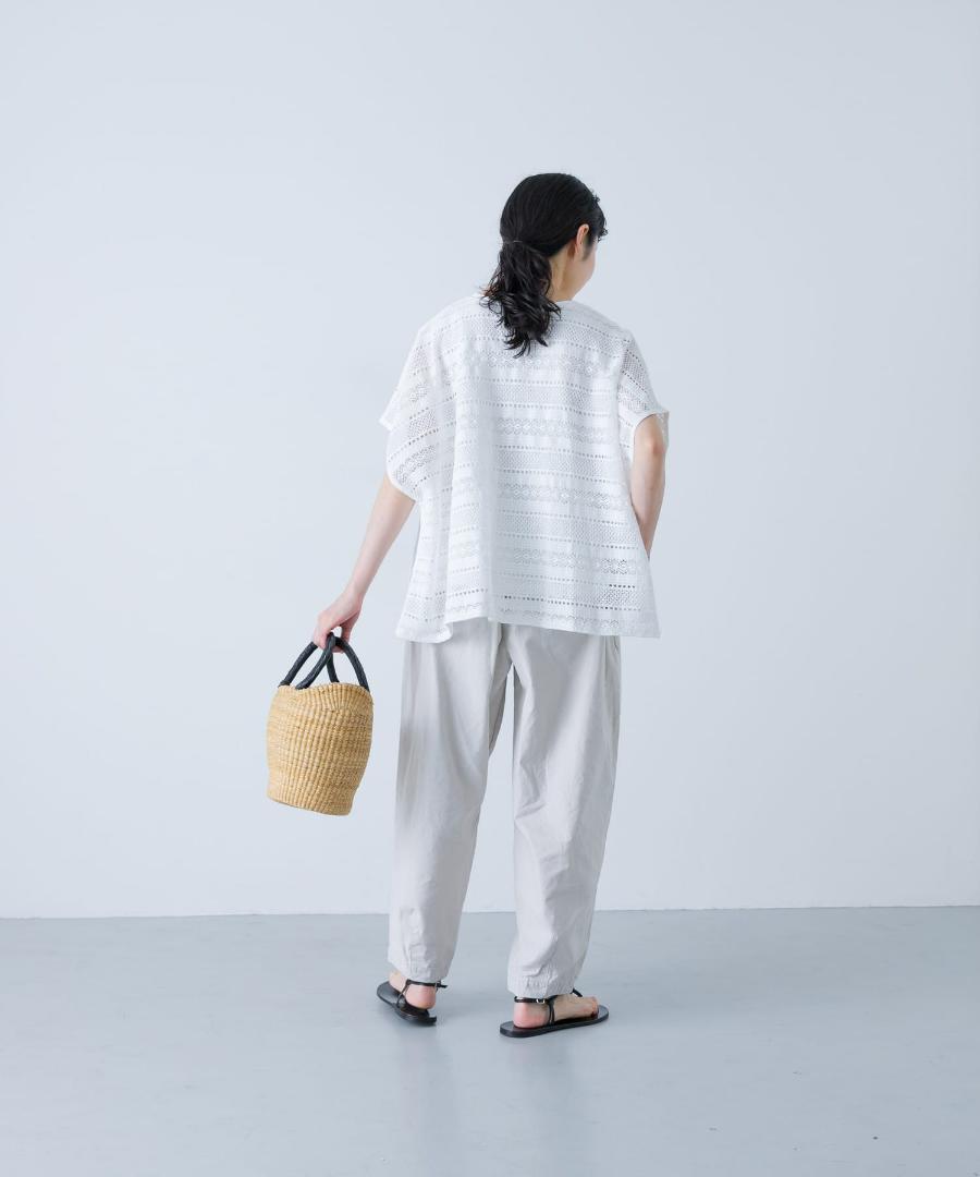 新品◆かぐれ◆コットンラッセルレースポンチョ《OFF》