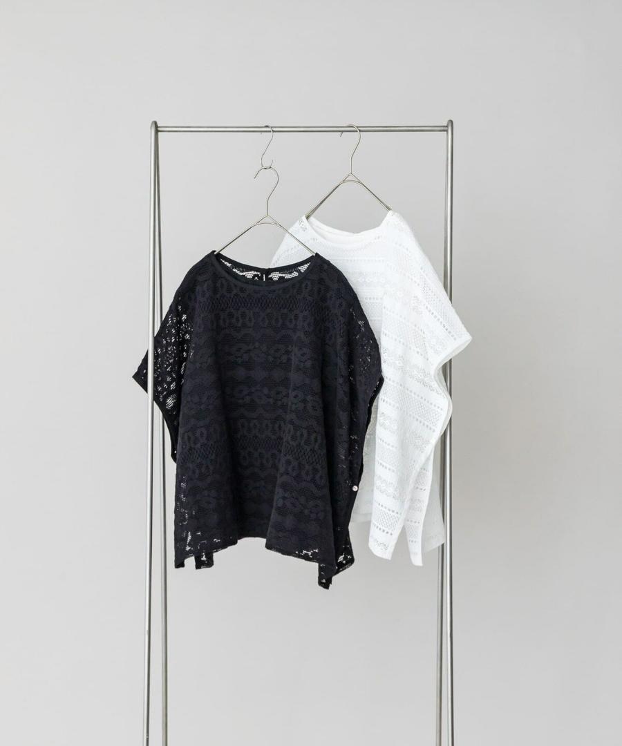 新品◆かぐれ◆コットンラッセルレースポンチョ《OFF》