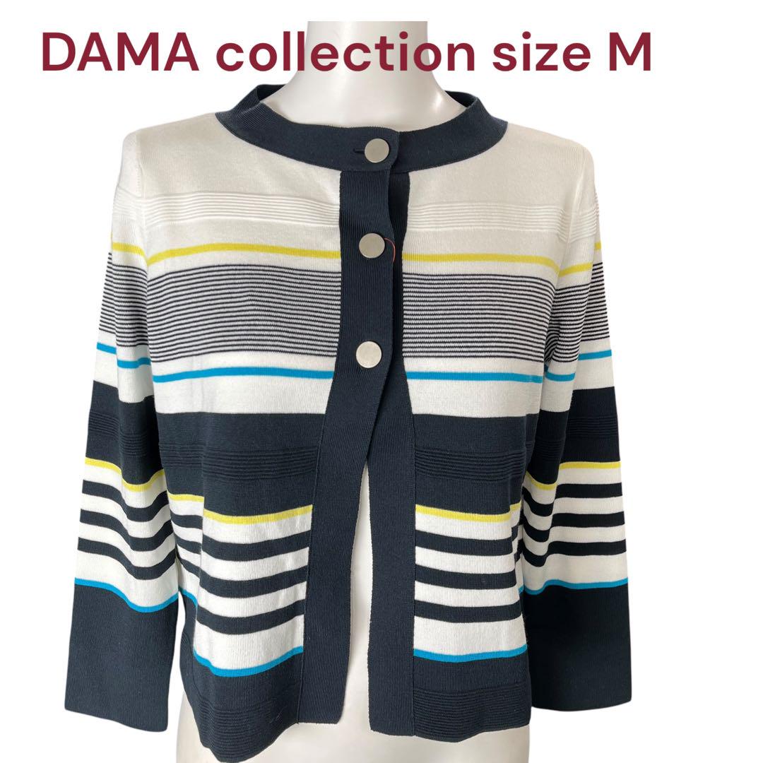 美品 DAMA collection ストライプカーディガン M、9号