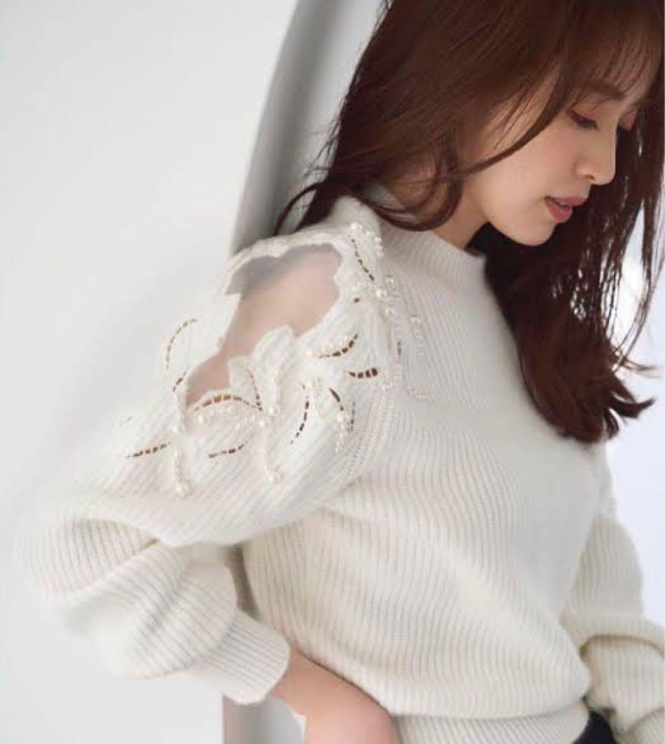 Apuweiser-riche アシメレースニット　美品