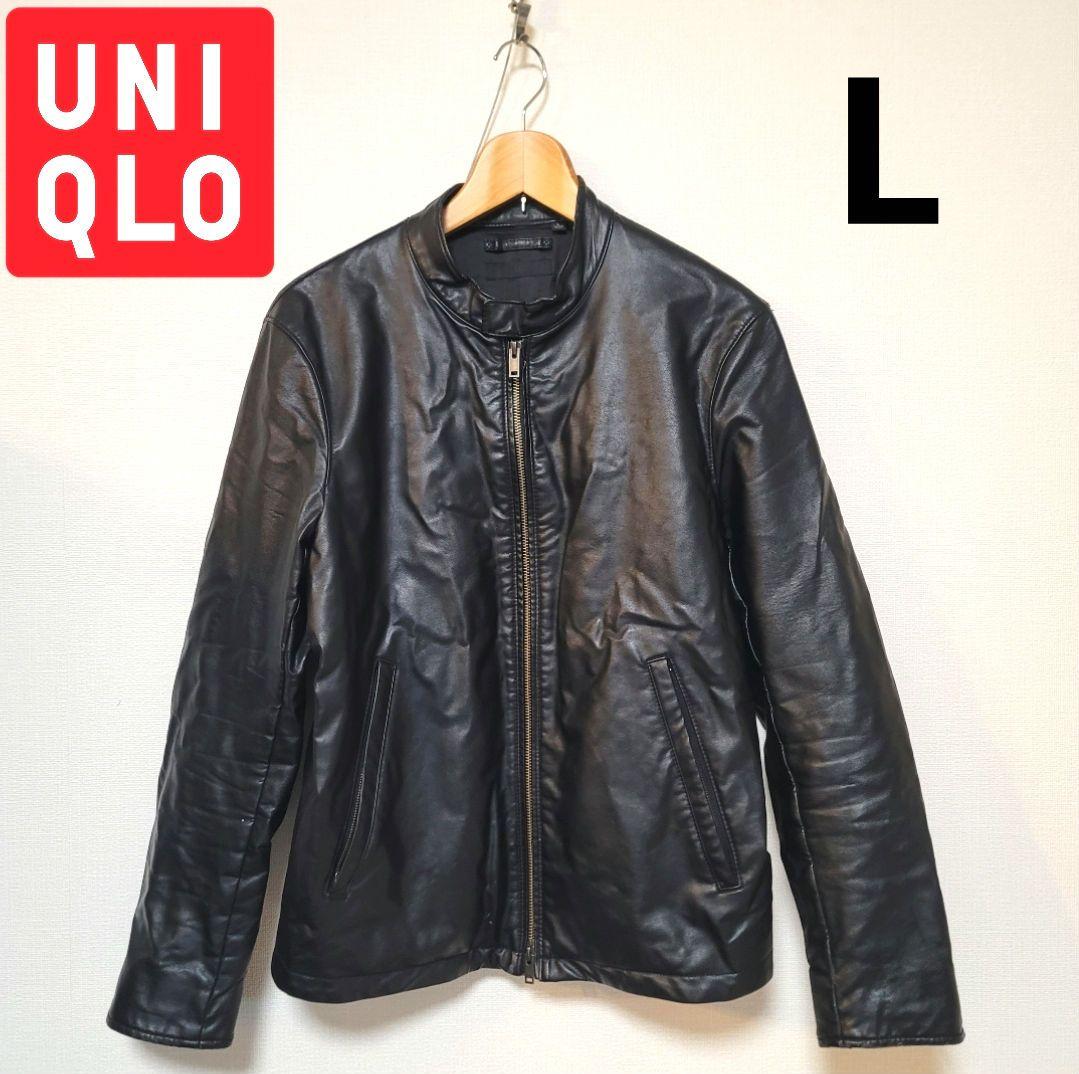 希少】OLD UNIQLO ユニクロ メンズ シングルライダース