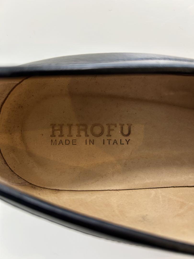 美品ヒロフコインローファースリッポンシューズレザービジネス