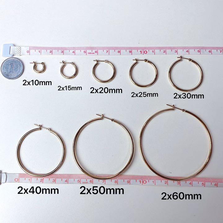 K18 フープピアス ゴールド リングピアス 2x50mm ペア 18K 新品 - メルカリ 割引通販売 K18 フープピアス ゴールド リングピアス 2x50mm ペア 18K 新品 ピアス(両耳用)