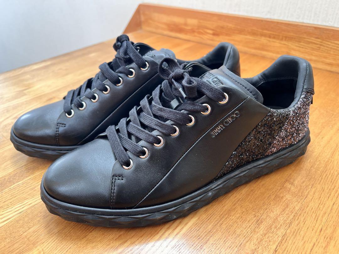 CHOO ブラックダイヤモンドレザー