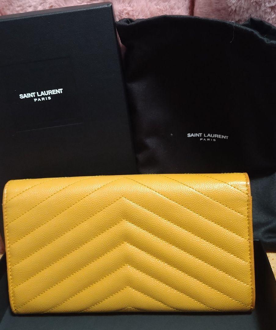 【極美品】サンローラン　長財布　カサンドラ　フラップ　YSL