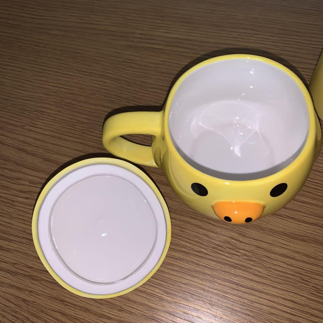 リラックマ キイロイトリマグカップ（蓋付き）と湯呑みのセット