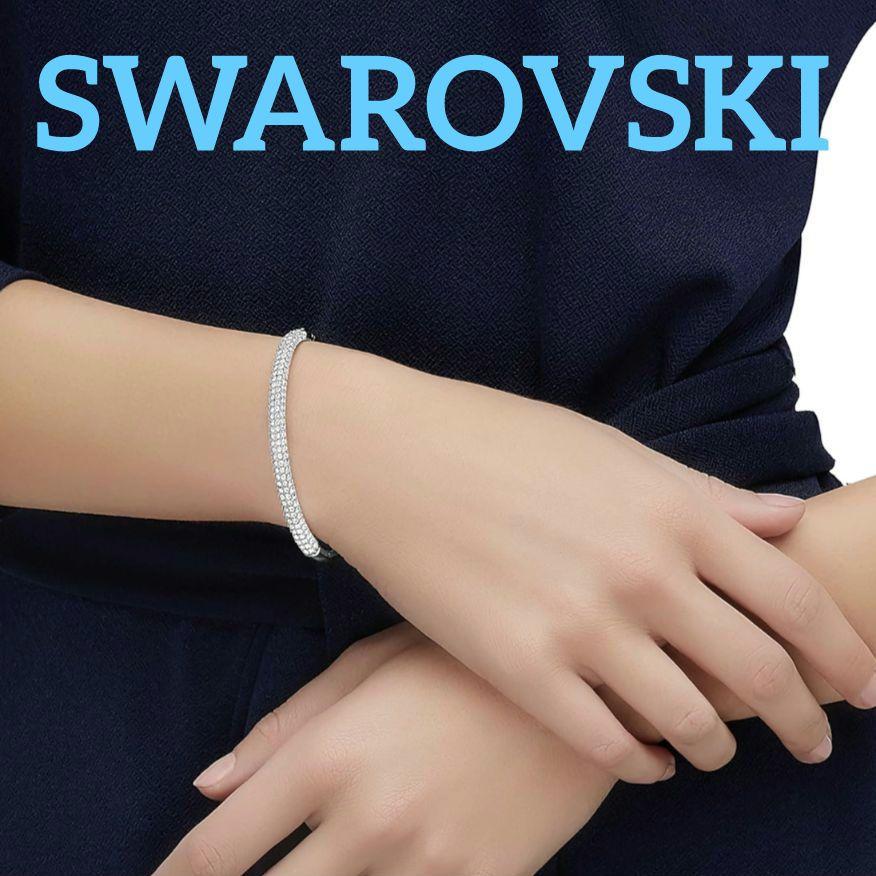 SWAROVSKI　 Stone Mini バングル シルバーカラー　Mサイズ