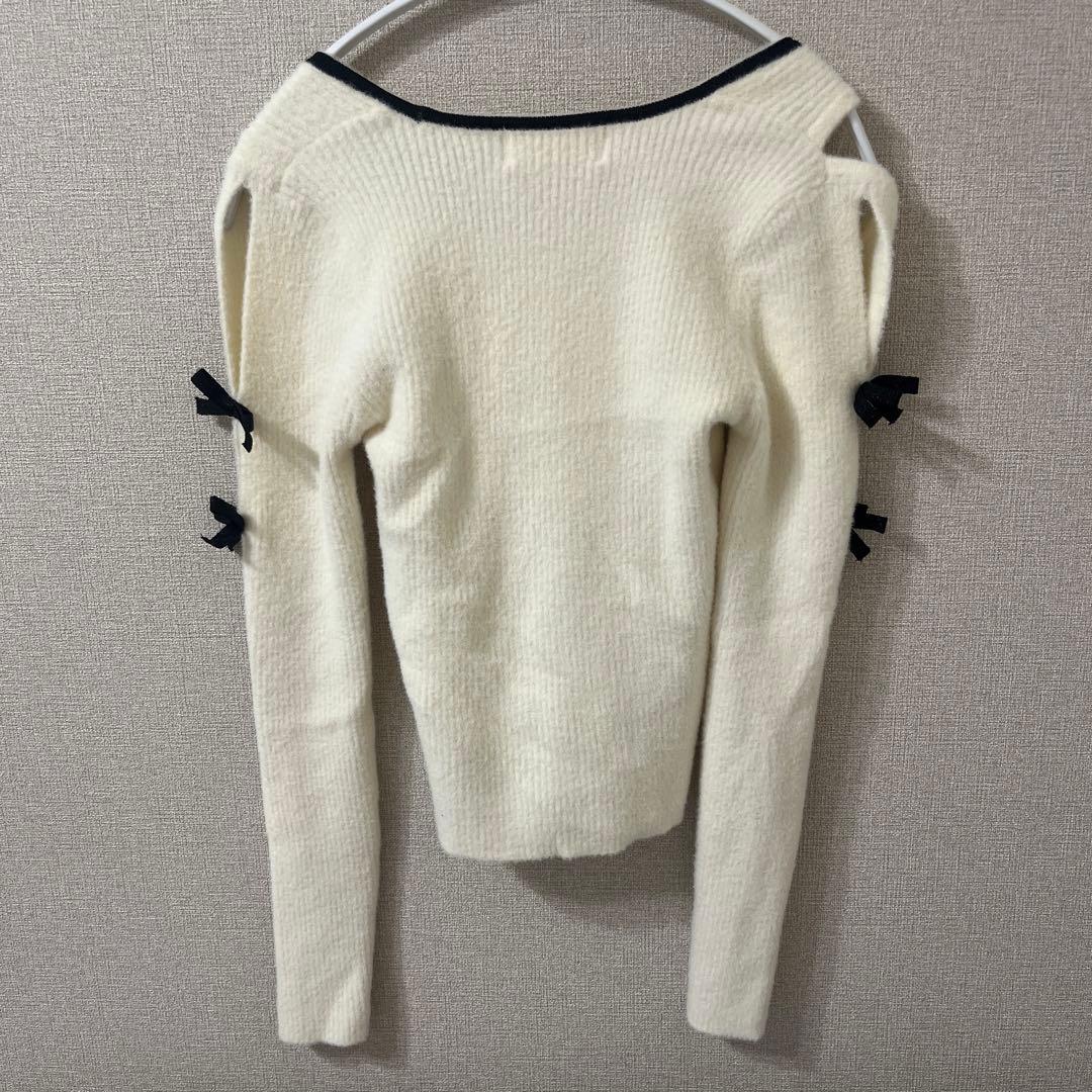 Cheri mi シェリミー　バイカラーリボンニットトップス mdprevattcaulkingandwaterproofing.com