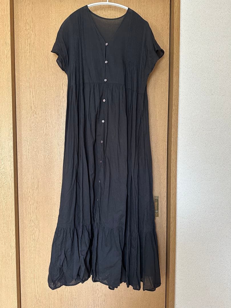 コットンボイルピンタックティアードワンピース