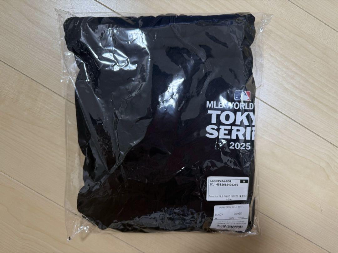 MLB東京シリーズ開幕戦 フーディー パーカー ブラック　Lサイズ　完売