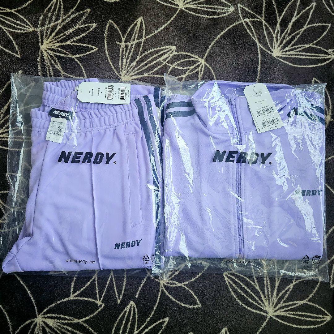 NERDY NYトラックトップス NYトラックパンツ 薄紫