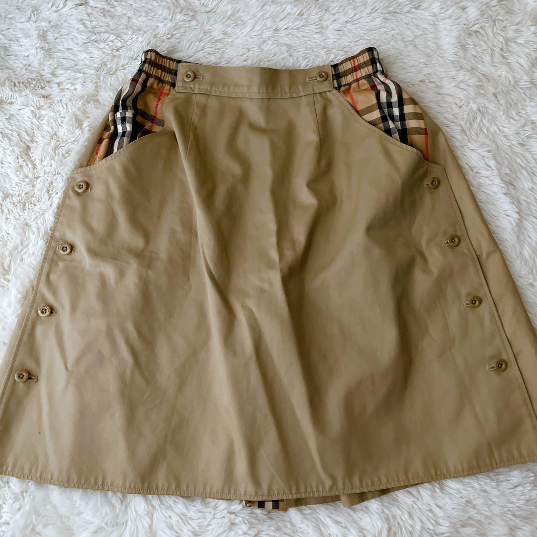 バーバリー✨スカート風キュロット 2way ノバチェック 白タグ シャドーホース