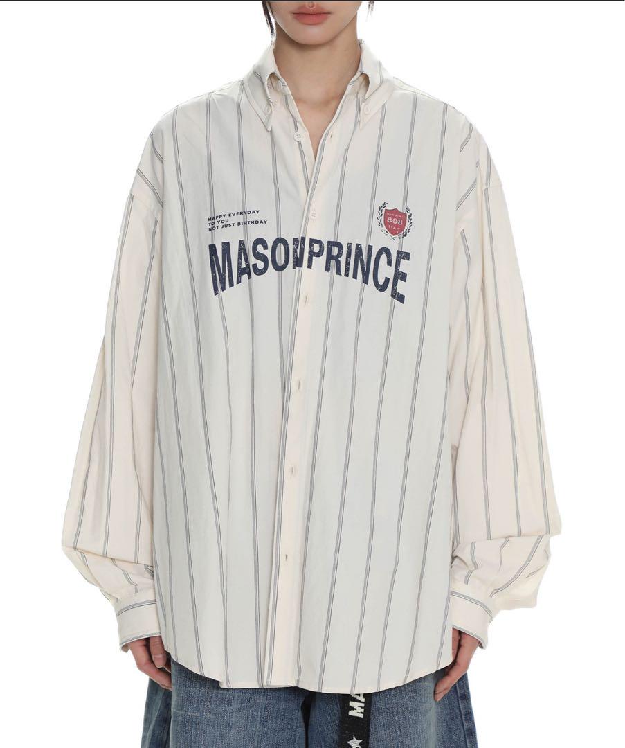 MASONPRINCE 2色 ストライプ 長袖 シャツ MASONPRINCE 日本公式アカウント | . 【オーバーサイズ