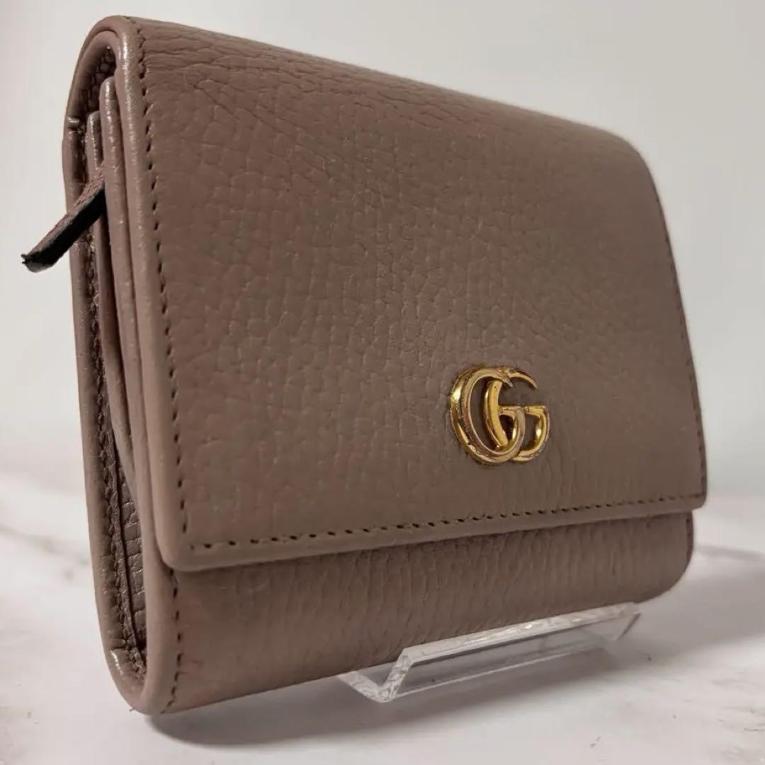 人気ショップ 現行】GUCCI 二つ折り財布 ミディアム GGマーモントダブルG 小物