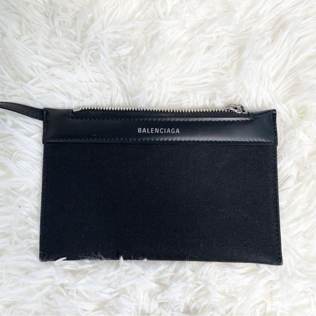 【付属品完備 極美品】バレンシアガ ネイビーカバス 2way レザー キャンバス
