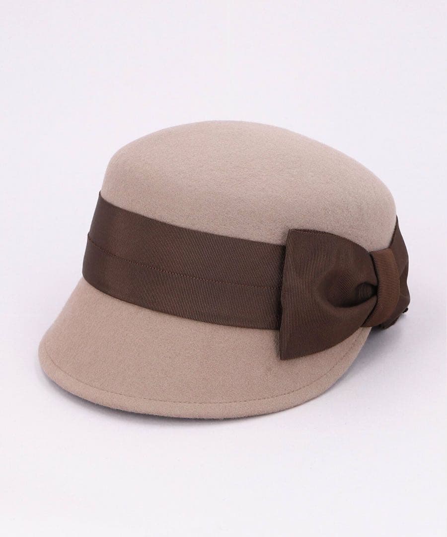 CA4LA HUMBERT19 ベージュ リボン付きキャスケット