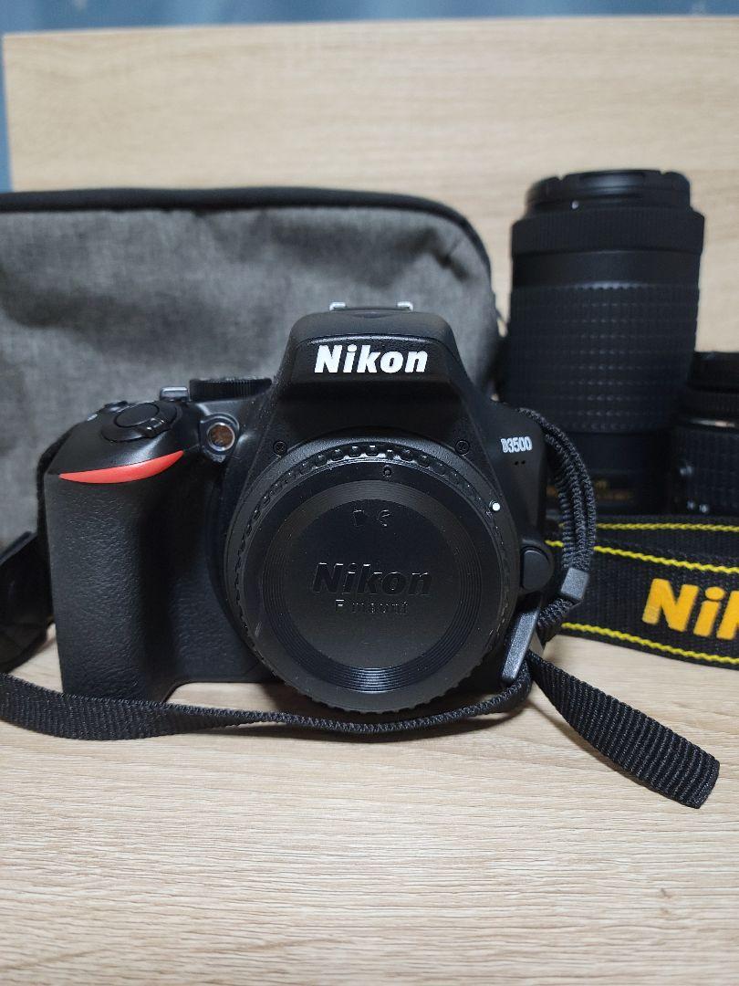 Nikon D3500 レンズx2,ストラップ,カメラバッグ,充電器付き