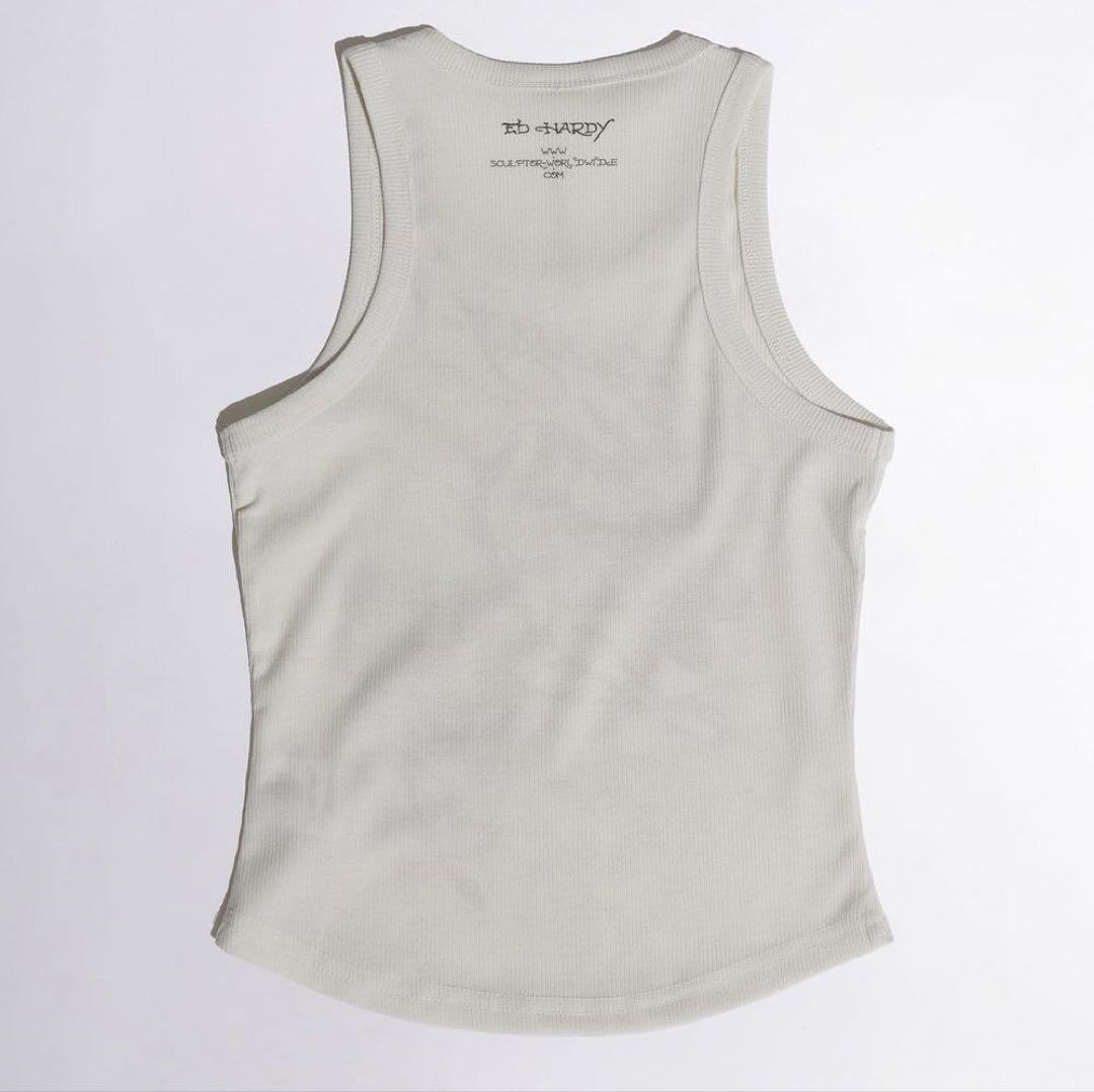 Sculptor x Ed Hardy] Rib Tank Top Cream - メルカリ